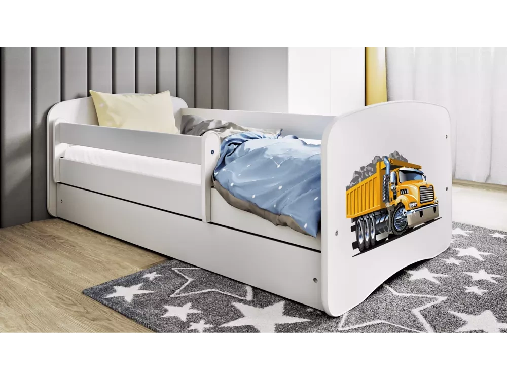 Sänky, jossa patja ja laatikko 180x80 BABY DREAMS Kuorma-auto