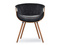 Pähkinäpuu tuoli/mustat jalat BENT