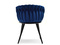 Velour tuoli laivastonsininen mustat jalat ROSA