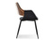 Veluurituoli mustat jalat musta/pähkinäpuu MORGAN MORGAN